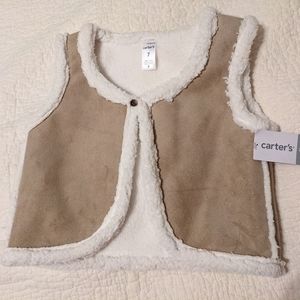 Carter's Faux wool vest Girl size 7